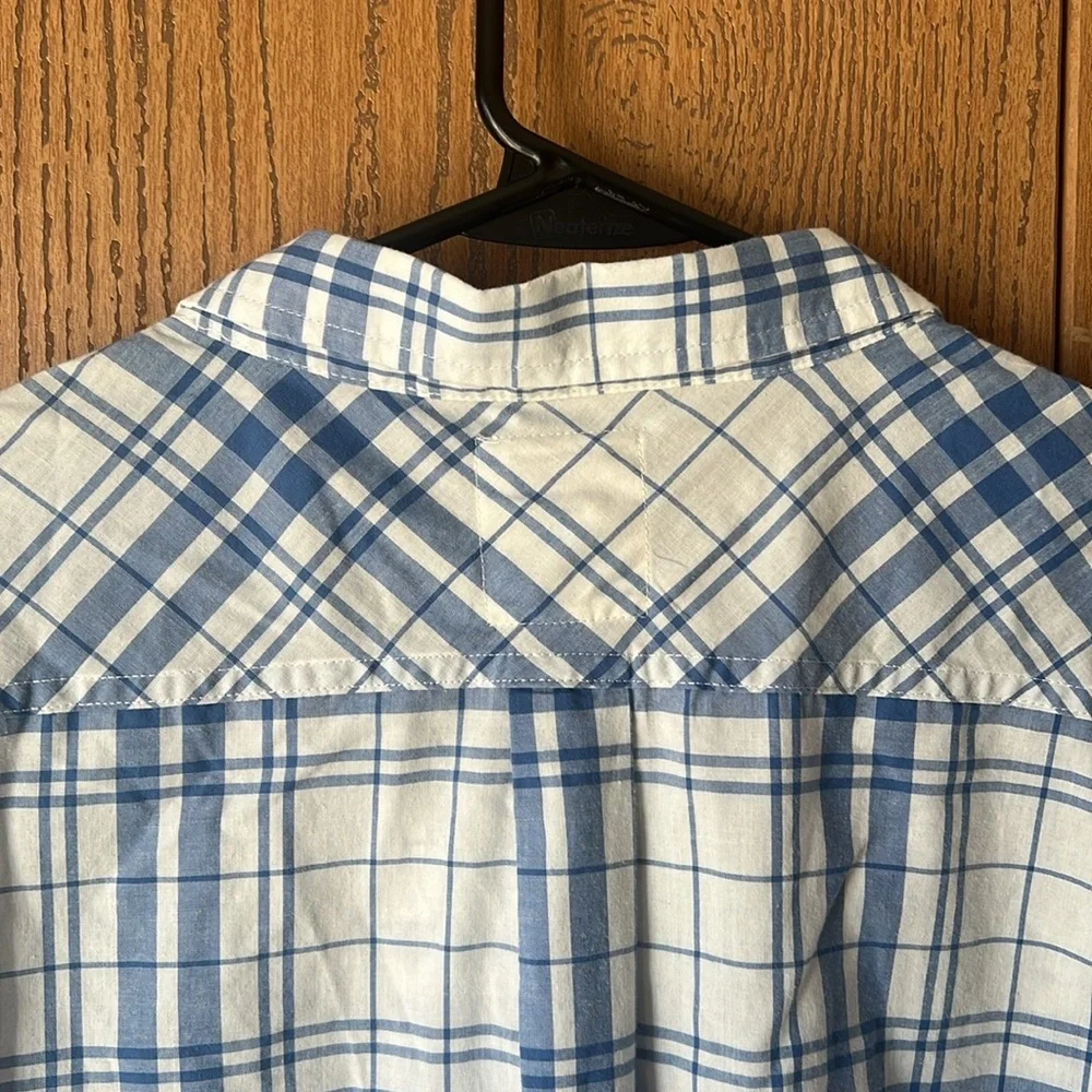 Levi’s Blue Plaid Button Down Shirt Men’s XL Short Sleeve Classic Casual